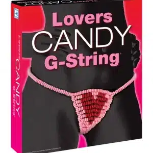 Tanga G-String comestible hecho de cuentas de caramelo de colores